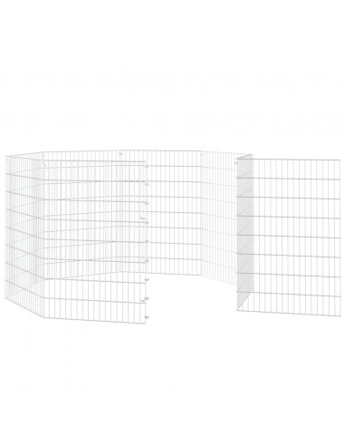 Conigliera con 8 Pannelli 54x80 cm Ferro Zincato