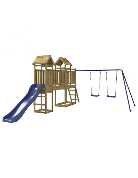 Set da Gioco da Esterno in Legno di Pino Impregnato