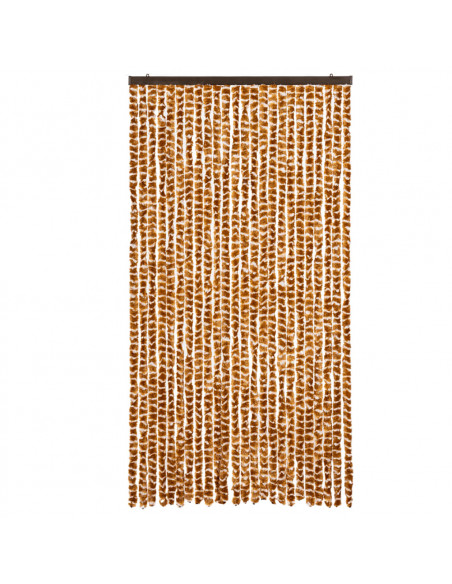 Tenda Antimosche Ocra e Bianca 100x200 cm in Ciniglia