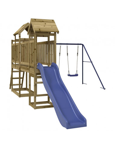 Set da Gioco da Esterno in Legno di Pino Impregnato