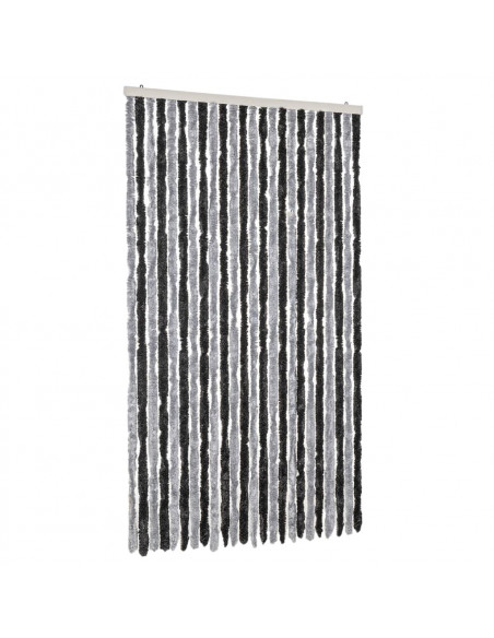 Tenda Antimosche Grigia e Nera 100x220 cm in Ciniglia