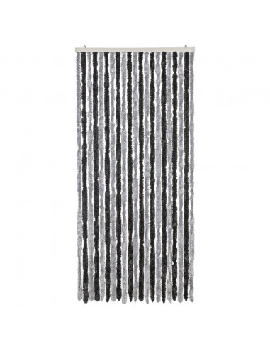 Tenda Antimosche Grigia e Nera 90x220 cm in Ciniglia