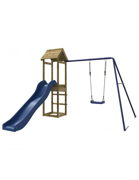 Set da Gioco da Esterno in Legno di Pino Impregnato
