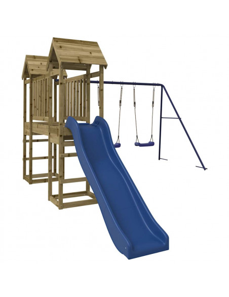 Set da Gioco da Esterno in Legno di Pino Impregnato