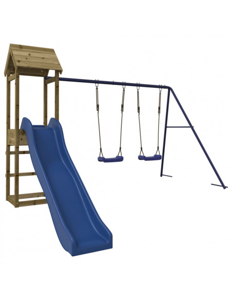 Set da Gioco da Esterno in Legno di Pino Impregnato