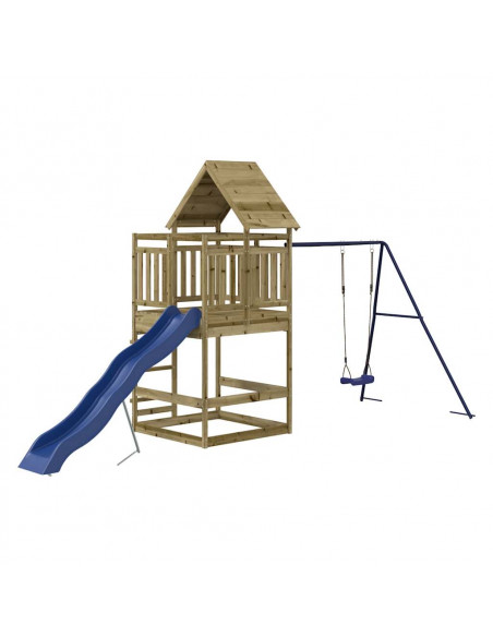 Set da Gioco da Esterno in Legno di Pino Impregnato
