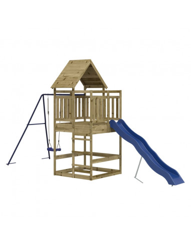 Set da Gioco da Esterno in Legno di Pino Impregnato
