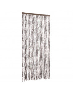 Tenda Antimosche Tortora e Bianca 90x200 cm in Ciniglia 2