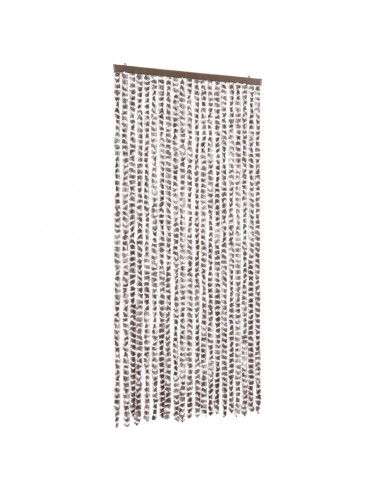 Tenda Antimosche Tortora e Bianca 90x200 cm in Ciniglia