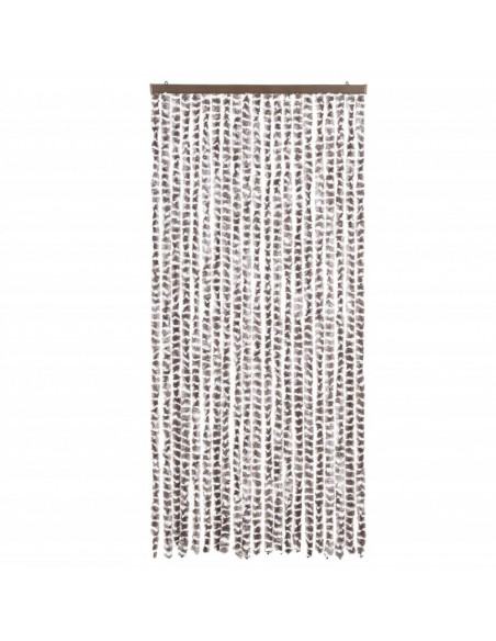 Tenda Antimosche Tortora e Bianca 90x200 cm in Ciniglia
