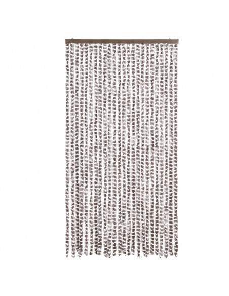 Tenda Antimosche Tortora e Bianca 100x230 cm in Ciniglia
