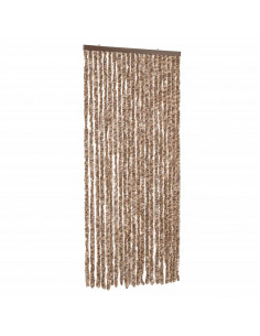Tenda Antimosche Beige e Marrone Scuro 90x220 cm in Ciniglia 2
