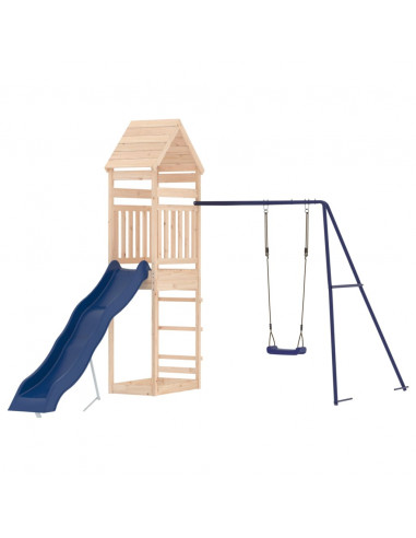 Set da Gioco da Esterno in Legno Massello di Pino