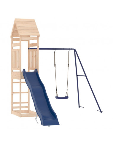 Set da Gioco da Esterno in Legno Massello di Pino