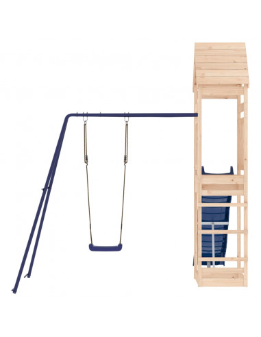 Set da Gioco da Esterno in Legno Massello di Pino