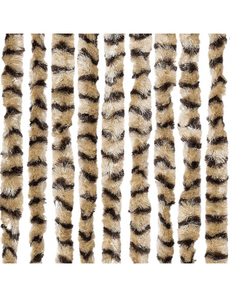 Tenda Antimosche Beige e Marrone 100x200 cm in Ciniglia