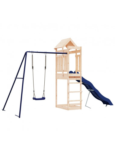 Set da Gioco da Esterno in Legno Massello di Pino