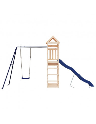 Set da Gioco da Esterno in Legno Massello di Pino