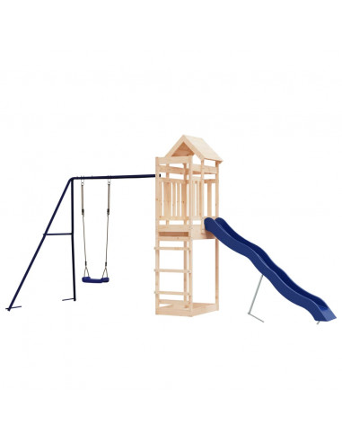 Set da Gioco da Esterno in Legno Massello di Pino