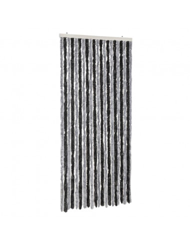 Tenda Antimosche Grigia e Nera 90x200 cm in Ciniglia