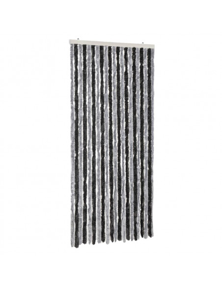 Tenda Antimosche Grigia e Nera 90x200 cm in Ciniglia