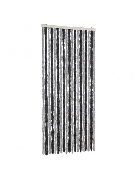 Tenda Antimosche Grigia e Nera 56x185 cm in Ciniglia
