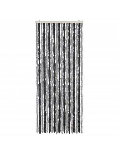 Tenda Antimosche Grigia e Nera 56x185 cm in Ciniglia