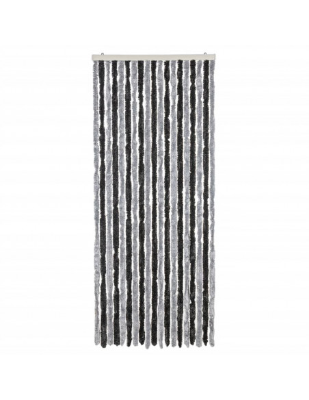 Tenda Antimosche Grigia e Nera 56x185 cm in Ciniglia