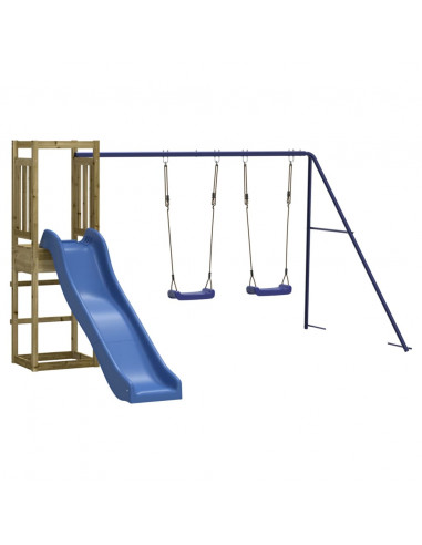 Set da Gioco da Esterno in Legno di Pino Impregnato