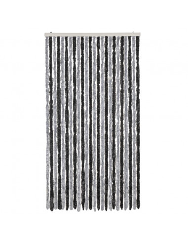 Tenda Antimosche Grigia e Nera 100x200 cm in Ciniglia