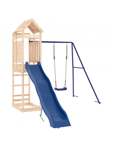 Set da Gioco da Esterno in Legno Massello di Pino