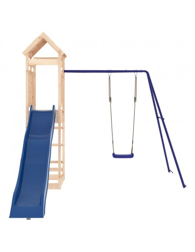 Set da Gioco da Esterno in Legno Massello di Pino