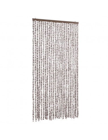 Tenda Antimosche Tortora e Bianca 100x200 cm in Ciniglia