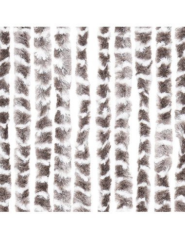 Tenda Antimosche Tortora e Bianca 100x200 cm in Ciniglia