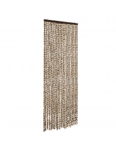 Tenda Antimosche Beige e Marrone 90x200 cm in Ciniglia 2