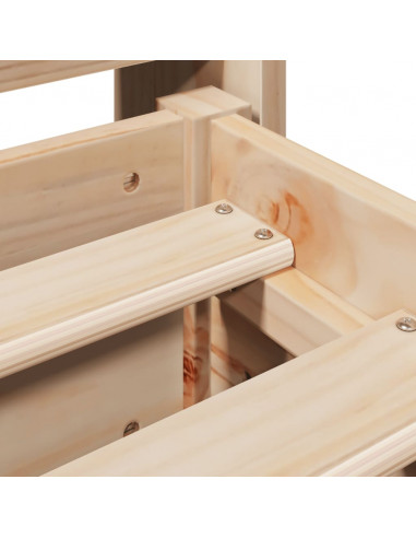 Letto senza Materasso 160x200 cm in Legno Massello di Pino