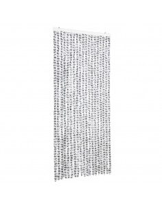 Tenda Antimosche Grigio Chiaro e Grigio Scuro 56x200cm Ciniglia 2