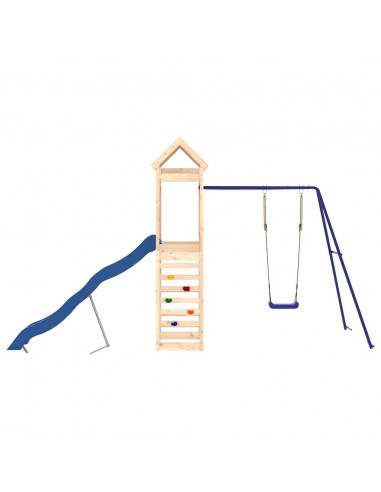 Set da Gioco da Esterno in Legno Massello di Pino