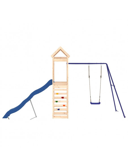 Set da Gioco da Esterno in Legno Massello di Pino