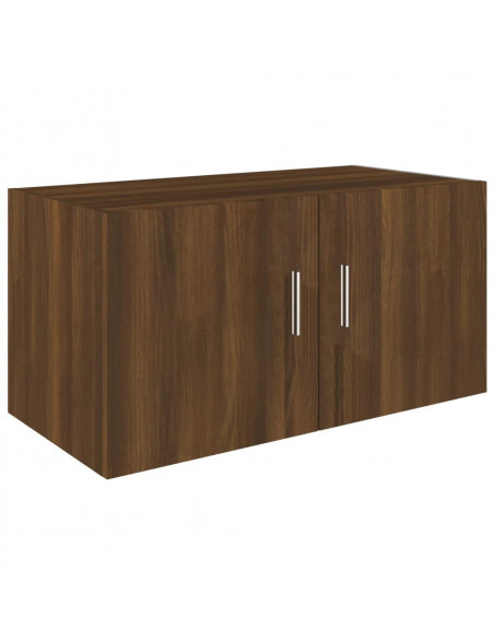 Armadietto da Muro Rovere Marrone 80x39x40cm Legno Multistrato