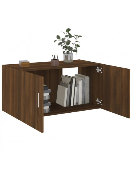 Armadietto da Muro Rovere Marrone 80x39x40cm Legno Multistrato