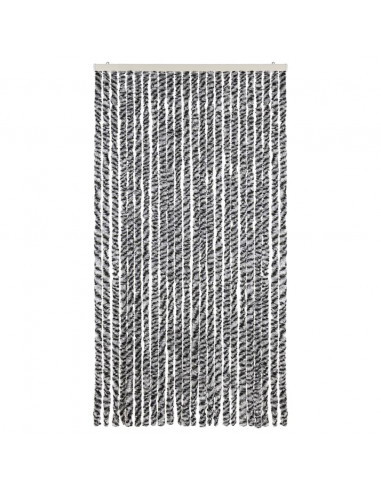 Tenda Antimosche Grigia Nera e Bianca 100x230 cm in Ciniglia