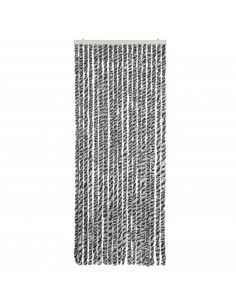 Tenda Antimosche Grigia Nera e Bianca 56x200 cm in Ciniglia 2