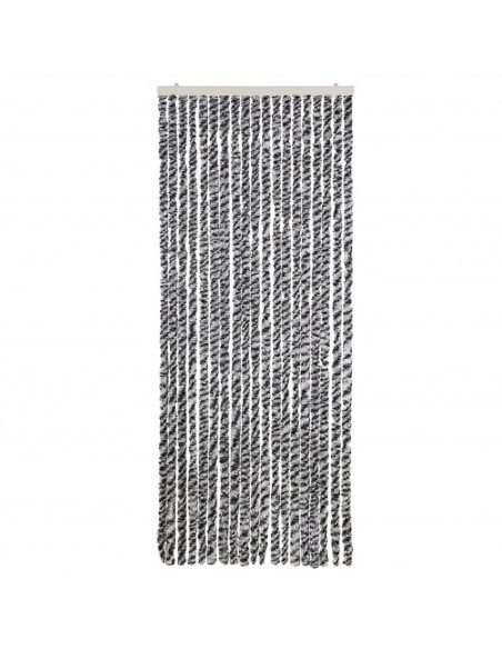 Tenda Antimosche Grigia Nera e Bianca 56x200 cm in Ciniglia