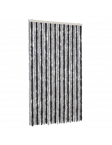 Tenda Antimosche Grigia e Nera 100x230 cm in Ciniglia