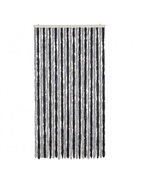 Tenda Antimosche Grigia e Nera 100x230 cm in Ciniglia