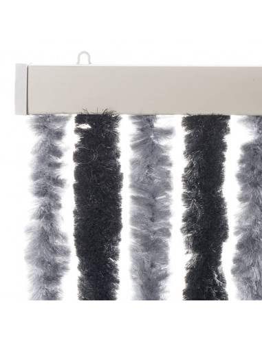 Tenda Antimosche Grigia e Nera 100x230 cm in Ciniglia