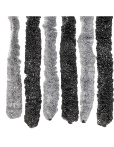 Tenda Antimosche Grigia e Nera 100x230 cm in Ciniglia