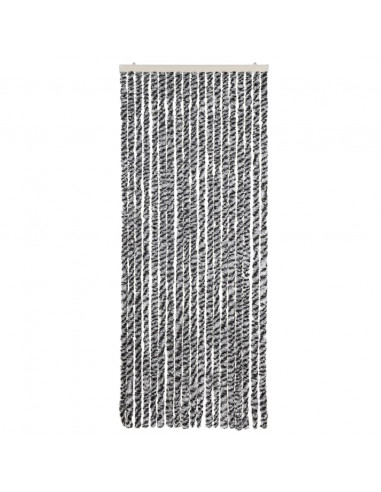 Tenda Antimosche Grigia Nera e Bianca 56x185 cm in Ciniglia