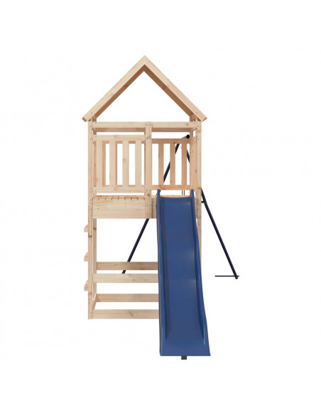 Set da Gioco da Esterno in Legno Massello di Pino